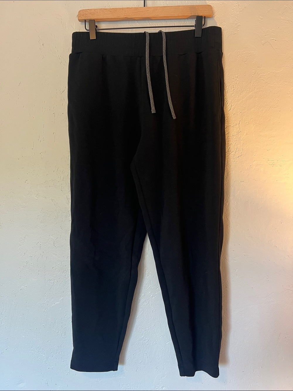 Varley double soft Black Joggers with Gray Drawstring